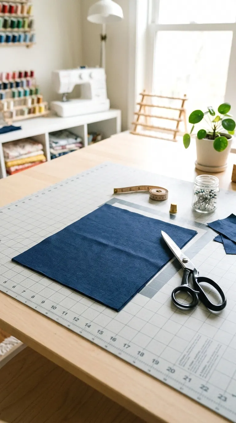 cut off the excess fabric evenly
